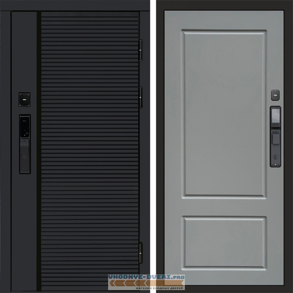 Дверь входная Termo Door  Smart (Смарт) Black Line Марсель Grey софт